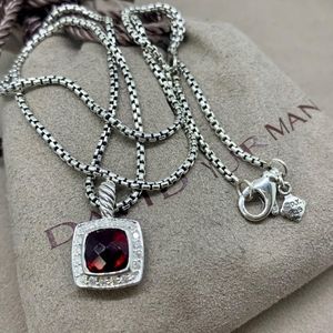 David Yurman Petite Albion Pendant Garnet